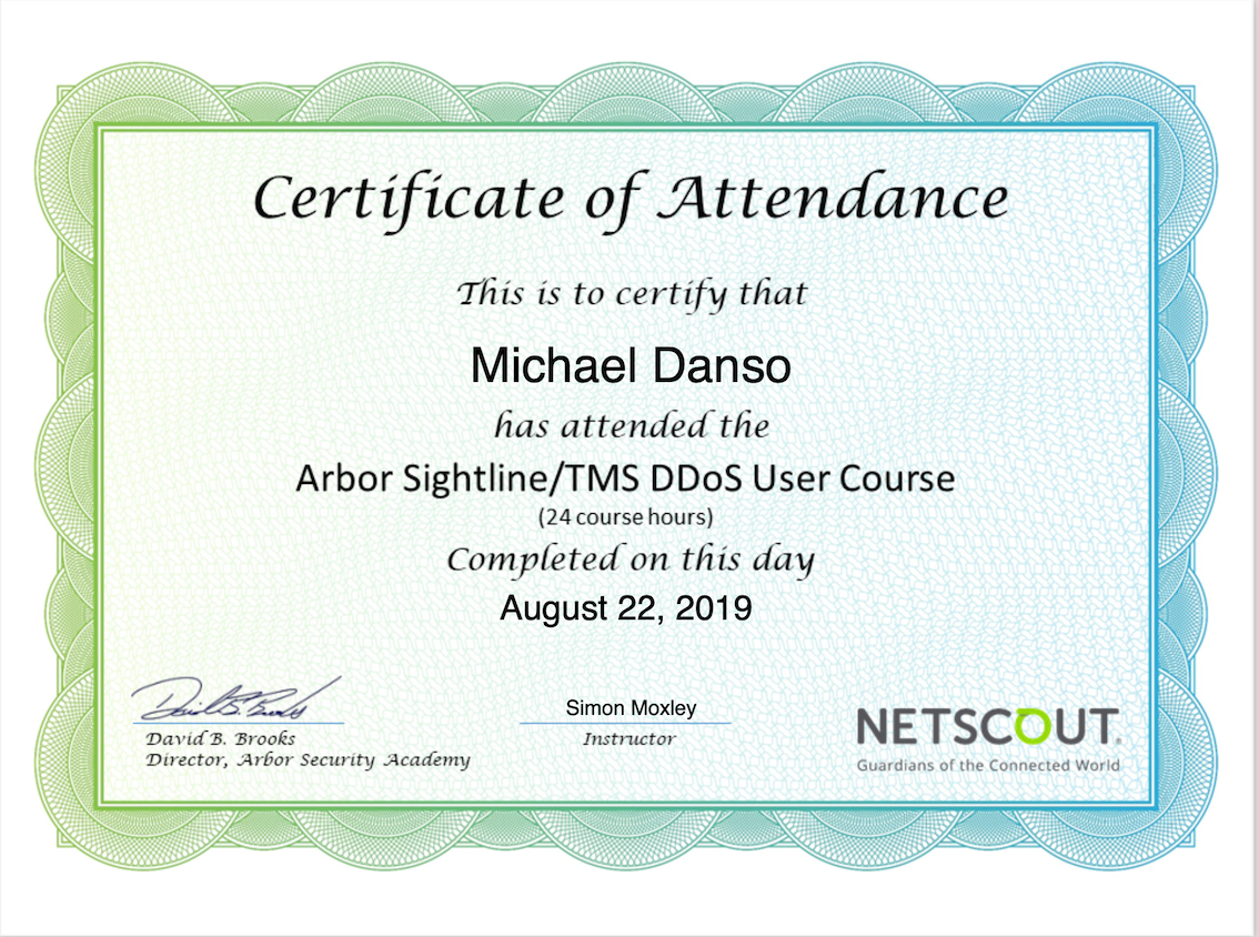 Arbor Sightline / TMS DDoS